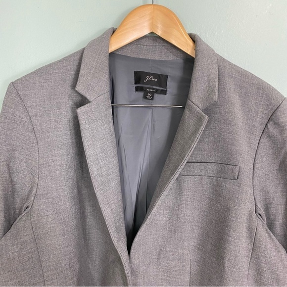 J Crew Regent Blazer Gray K5961 Sz 20 - Picture 2 of 7